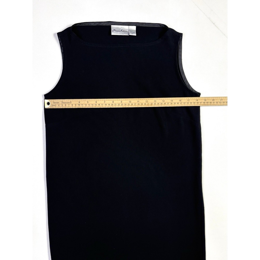 Private Edition by Chico's Dress Size 1 Black Sleeveless Shift Made In USA - Picture 3 of 7